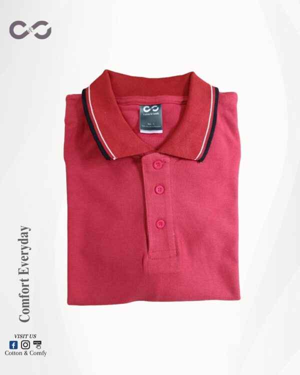 Premium Cotton Polo - Red
