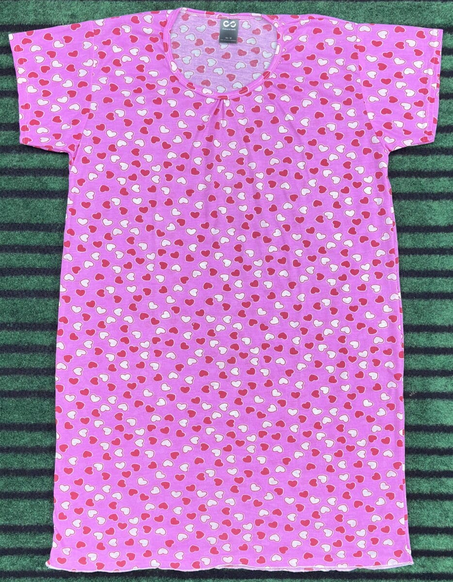 Ladies Long T-Shirt with Palazzo - Pink Love