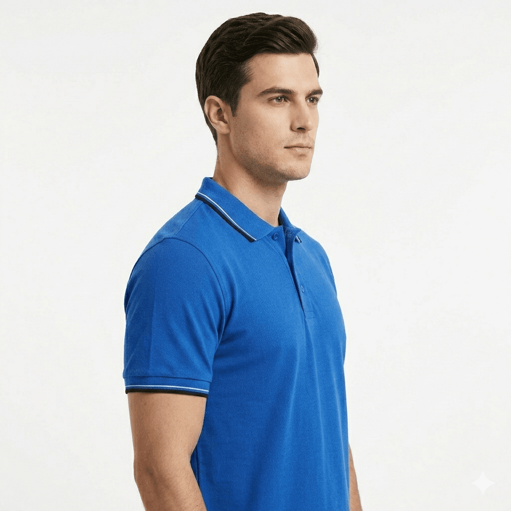 Premium Cotton Polo – Royal Blue - Image 5
