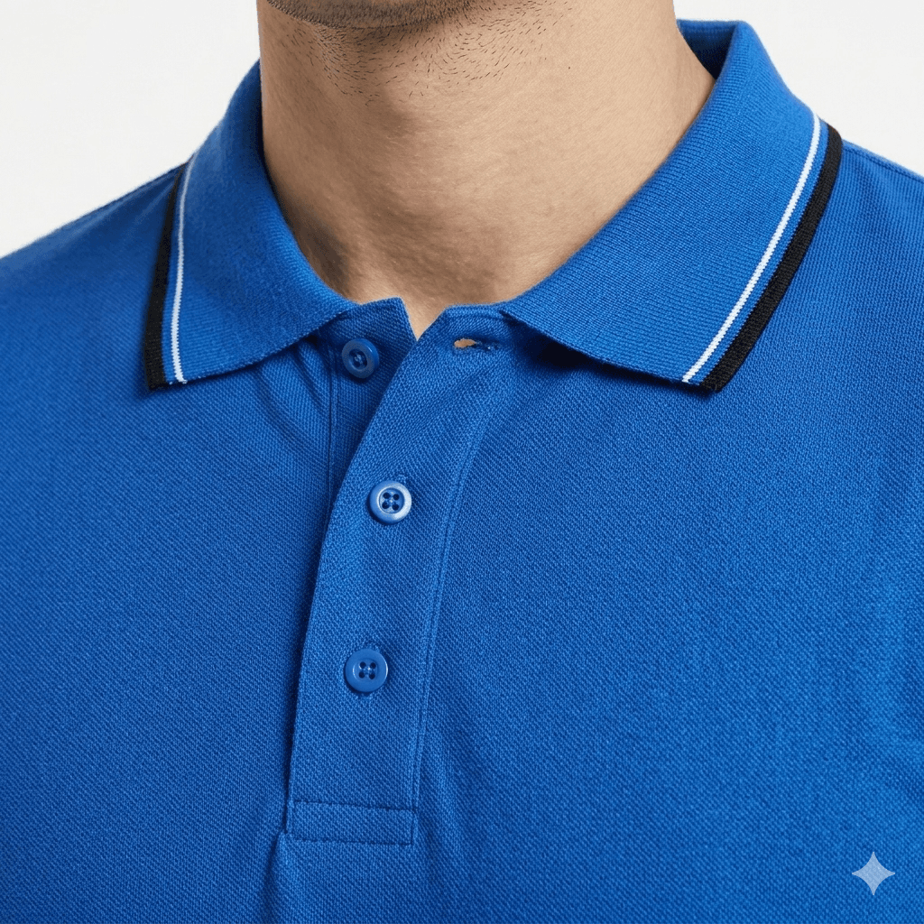 Premium Cotton Polo – Royal Blue - Image 2