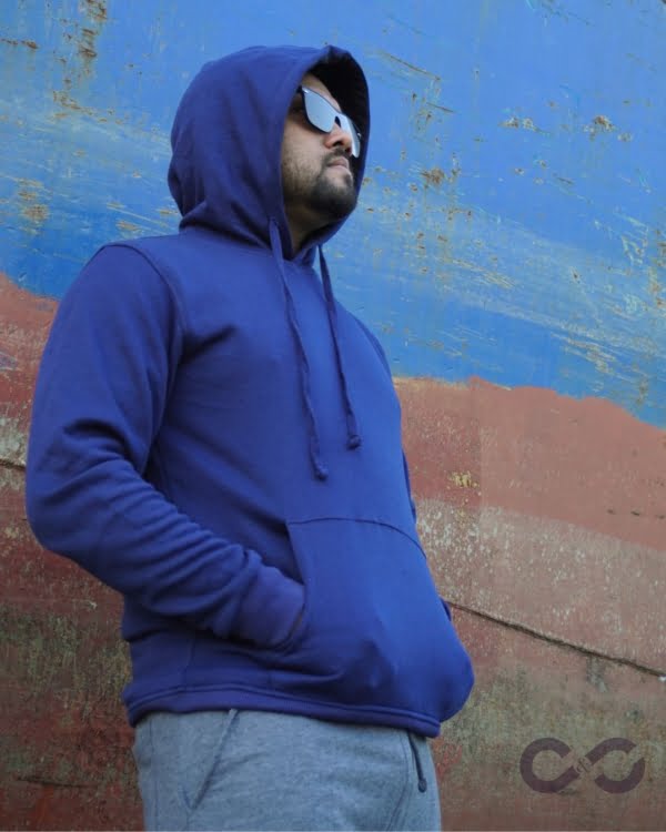 Men's Premium Pullover Hoodie - Navy Blue