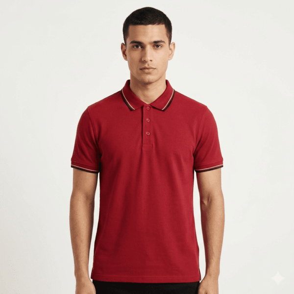 Premium Cotton Polo - Red